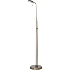 360 Lighting Regan Traditional Pharmacy Floor Lamp 59" Tall Dark Brass Metal LED Adjustable Gooseneck Head For Living Room Reading Bedroom Office -Home Decoration Store GUEST e9ea09e4 77e6 4dfb a7a2 0e5bad7c2c46