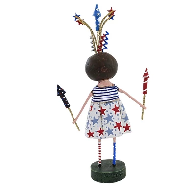 Lori Mitchell Putting On A Show - One Figurine 8.5 Inches - Stars Stripes July Fourth - 14485 - Polyresin - Blue 3 Lori Mitchell Putting On A Show - One Figurine 8.5 Inches - Stars Stripes July Fourth - 14485 - Polyresin - Blue