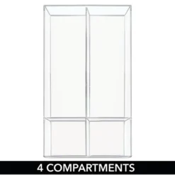 MDesign Plastic Stackable Office Divided Storage Drawer Organizer Tray - Clear -Home Decoration Store GUEST ed5397f8 87b8 46f8 bc6e 780dc9c69bfc