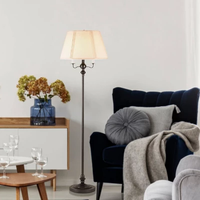 59" 6-way Metal Floor Lamp Dark Bronze - Cal Lighting 3 59" 6-way Metal Floor Lamp Dark Bronze - Cal Lighting