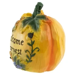 Northlight 7" Orange "Welcome Harvest" Pumpkin Fall Tabletop Decoration -Home Decoration Store GUEST ef01d690 6c14 4f44 ac82 7b6136f1f399