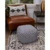 BirdRock Home Square Pouf Foot Stool Ottoman For Living Room & Bedroom - Grey -Home Decoration Store GUEST efebbf30 88e6 44ed 8cf4 162e90d27b10