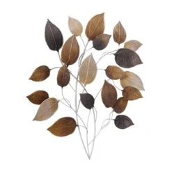 Metal Leaf Textured Wall Decor With Multiple Shades Bronze - Olivia & May -Home Decoration Store GUEST f013f217 54c3 43eb 852a 283aa505c7df