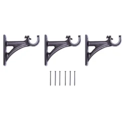 Kenney Fast Fit Easy Install Birkin 3/4" Decorative Window Curtain Rod, 42-120", Oil Rubbed Bronze