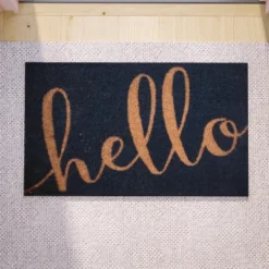Flash Furniture Harbold 18" X 30" Indoor/Outdoor Coir Doormat With Hello Message And Non-Slip Backing -Home Decoration Store GUEST f3935dc7 921a 41dc 8a66 260f25ea472f