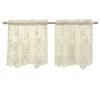 Habitat Limoges Sheer Rod Pocket Curtain Tiers For Any Room Floral Lace Design Pair Ivory -Home Decoration Store GUEST f487a725 459b 414a 99ea 76e73b74d409