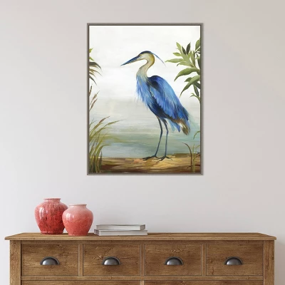 22" X 30" Blue Heron By Aimee Wilson Framed Canvas Wall Art Gray Wash - Amanti Art 9 22" X 30" Blue Heron By Aimee Wilson Framed Canvas Wall Art Gray Wash - Amanti Art - Image 7