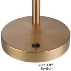 360 Lighting Colborne Modern Mid Century Desk Table Lamp 28" Tall Antique Brass Black With USB Charging Port LED For Bedroom Living Room Bedside Kids -Home Decoration Store GUEST f632bc08 3a1e 47c8 a575 c6a7d63f53d3