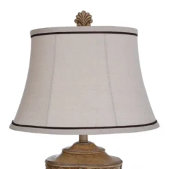 Tortola Carved Cream Table Lamp With Natural Softback Fabric Shade - StyleCraft -Home Decoration Store GUEST f86bbf7a 0b35 4372 a26c b35e398bdbeb