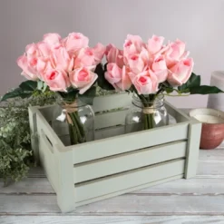 Artificial Rose Bud Bundles ? 24PC Real Touch Fake 11.5-Inch Flowers With Stems For Home Décor, Wedding, Or Bridal/Baby Showers By Pure Garden (Pink) -Home Decoration Store GUEST faf419f9 b3d0 4f34 a195 5597553a470f