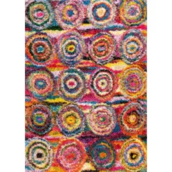 Kindra Circles Shaggy Area Rug - NuLOOM -Home Decoration Store GUEST fc35976b 4a07 4139 b9d0 f20792afd98d