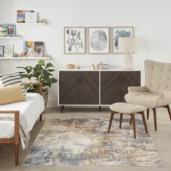 Nourison Astra Machine Washable Modern Abstract Indoor Rug -Home Decoration Store GUEST fc7ae4bb ee9a 426e 9bab ae110452d694