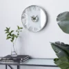 14" X 14" Round Aluminum Wall Clock With Clear Face - Olivia & May -Home Decoration Store GUEST fcf72297 d234 4ee5 91a5 4eb6c89060d1