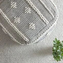 Sidney Street Pouf Black/Ivory - Anji Mountain -Home Decoration Store GUEST fd289c89 5812 44c6 bf88 fe4904c5052a