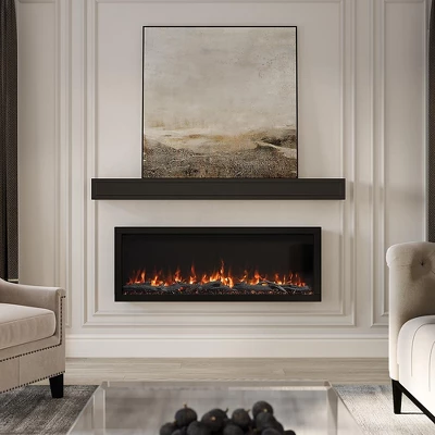 Modern Ember Lotta Wood Fireplace Mantel Shelf With Picture Frame Details 4 Modern Ember Lotta Wood Fireplace Mantel Shelf With Picture Frame Details - Image 2